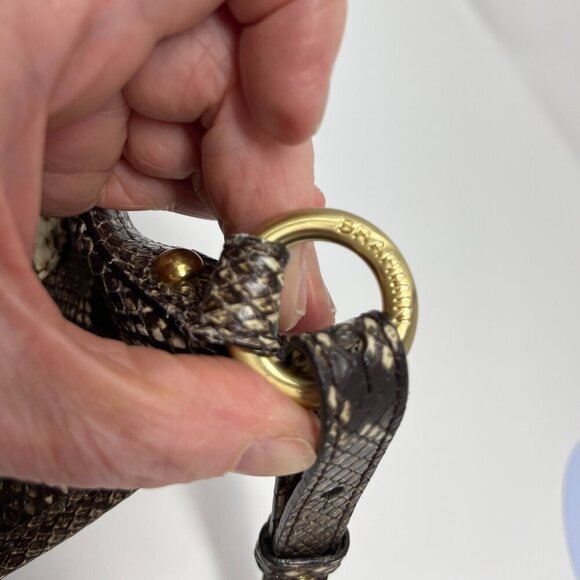 Brahmin Python Print Luxury Leather Shoulder or Crossbody Bag - Picture 6 of 12